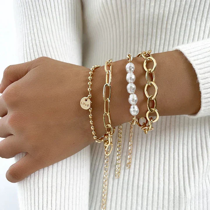Stainless Steel Pearl Bracelet Packs