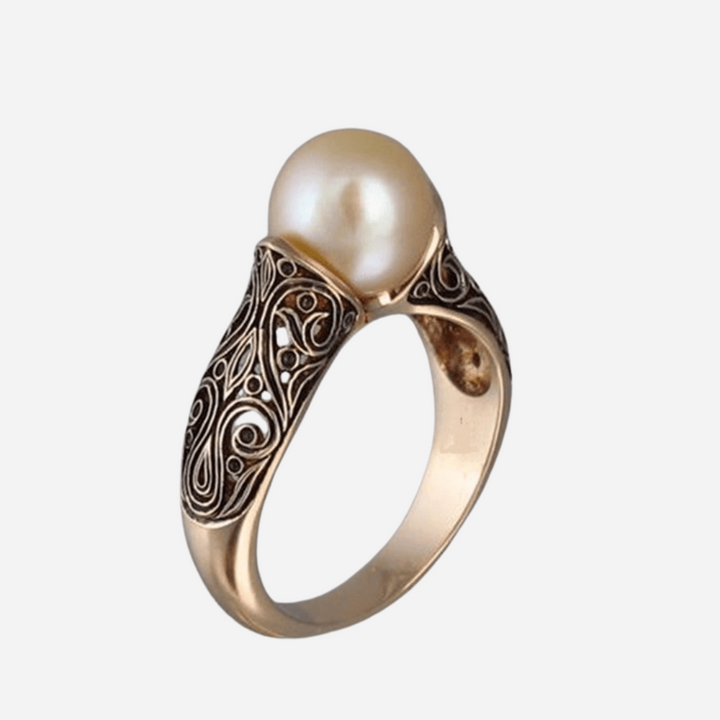 Stainless Steel Pearl Ring