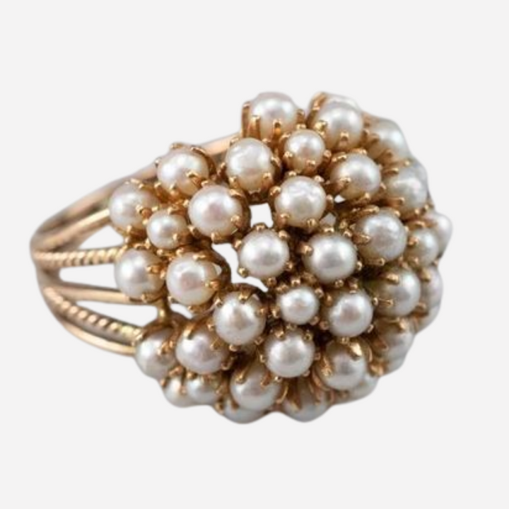 Inlaid Pearls Ring