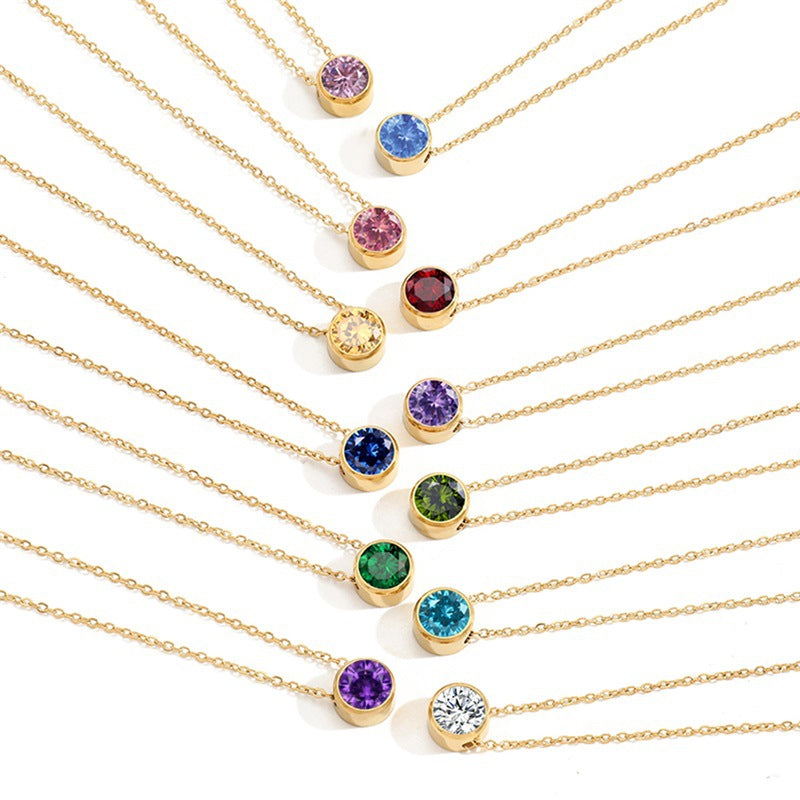 Lyra Birthstone Necklace