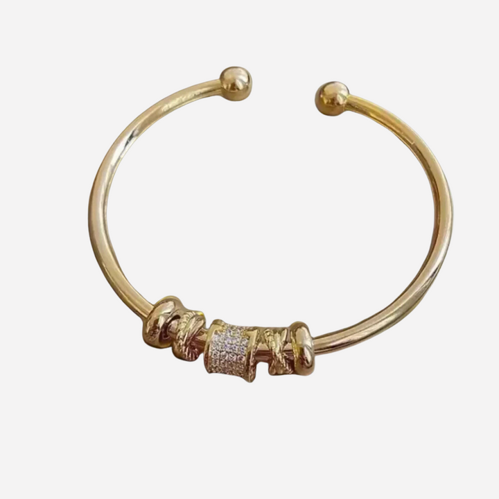 Adjustable Bracelet with Golden Charms