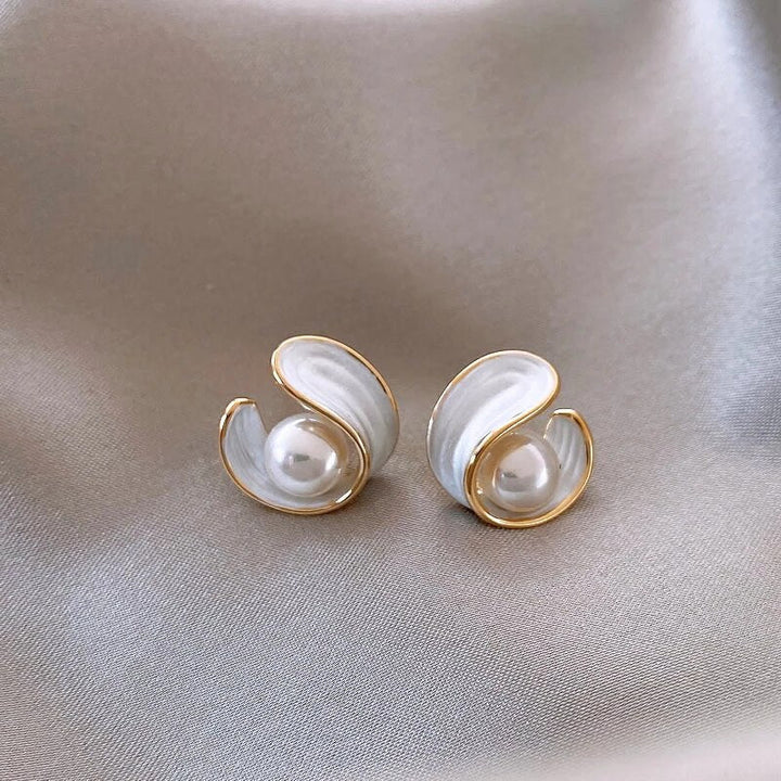 Luxury White Opal Earrings with Pearls