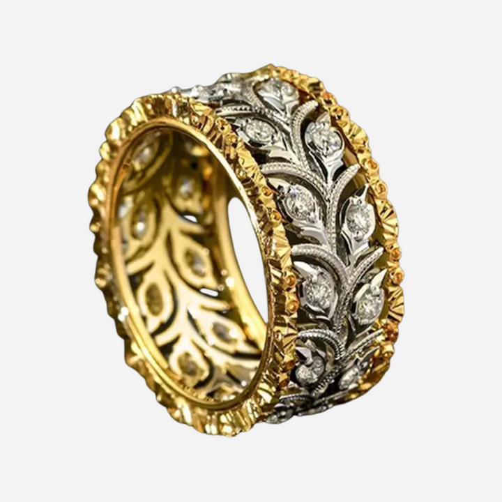 Hollow Zirconia Ivy Ring