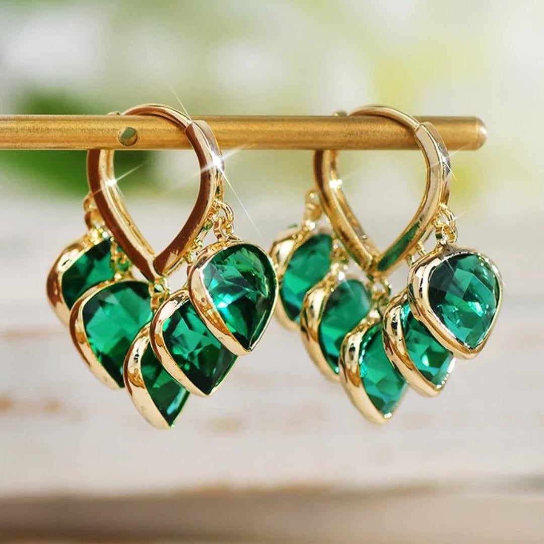 Green Leaf Earrings