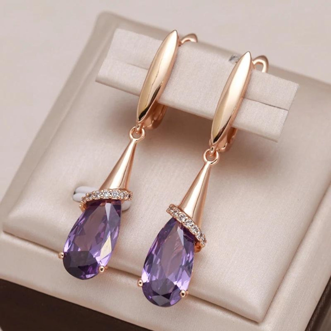 Purple Zirconia Earrings