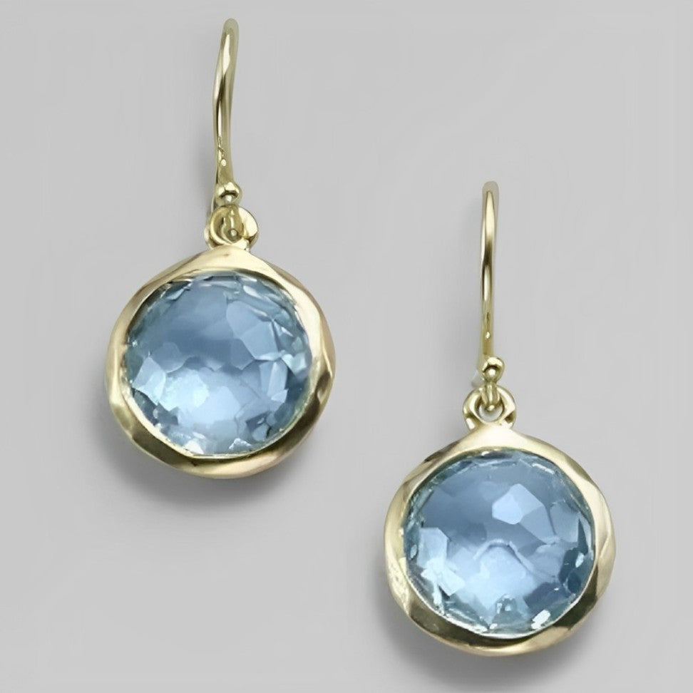 Vintage Blue Crystal Earrings