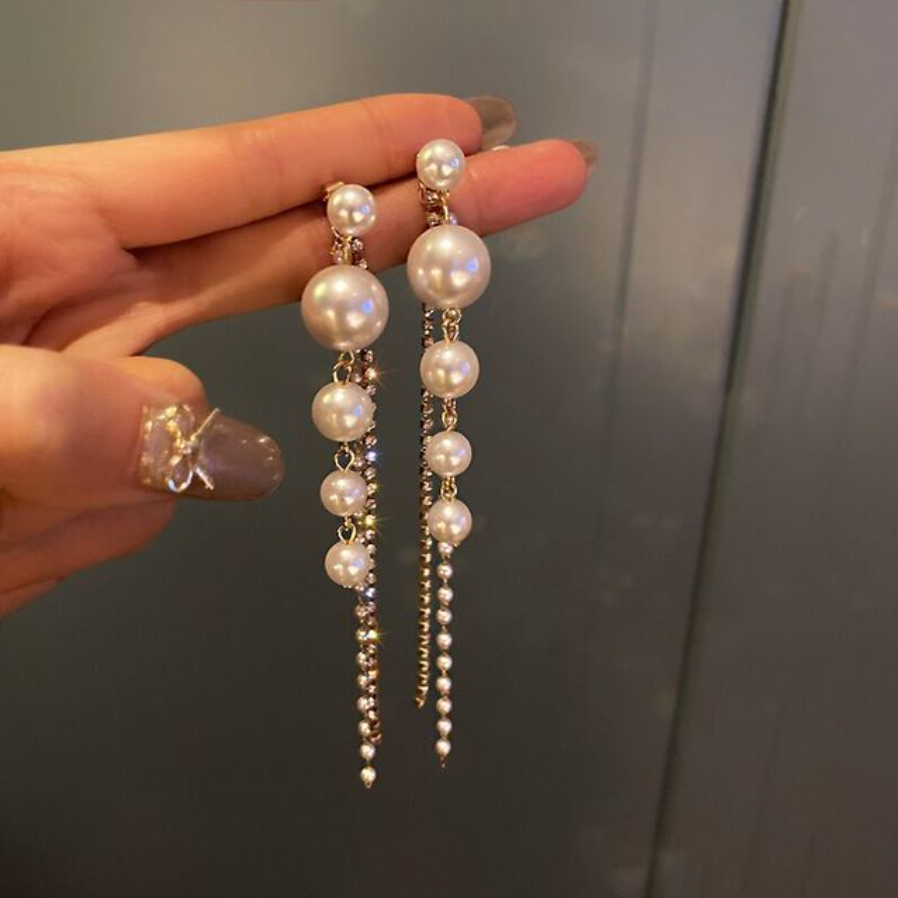 Handmade Pearl Dangling Earrings