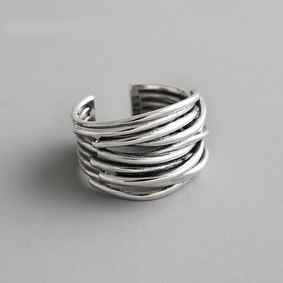 Adjustable Modernist Wide Ring