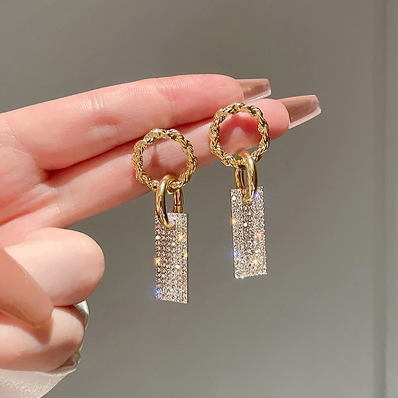 Crystal Stud Elegant Earrings