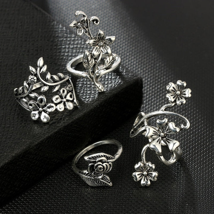 4 Pack Enchanted Garden Adjustable Rings