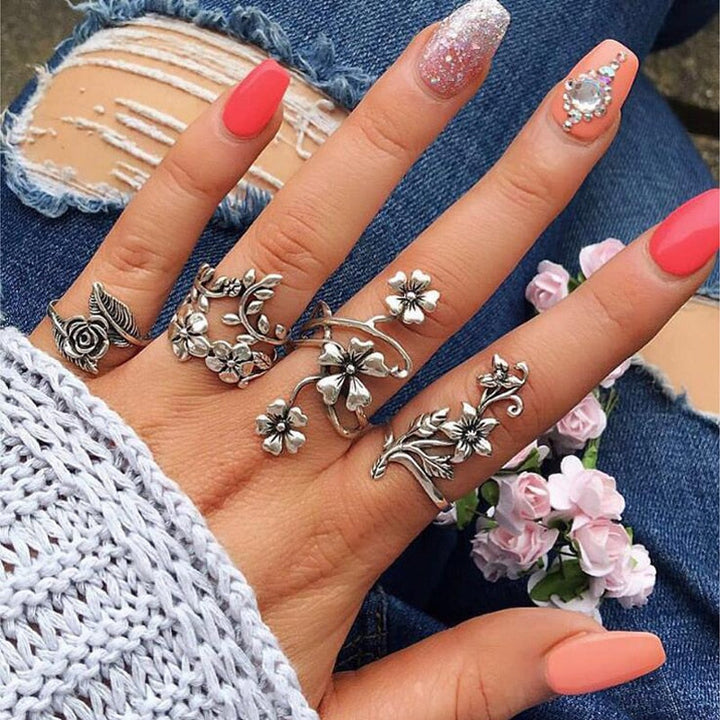 4 Pack Enchanted Garden Adjustable Rings