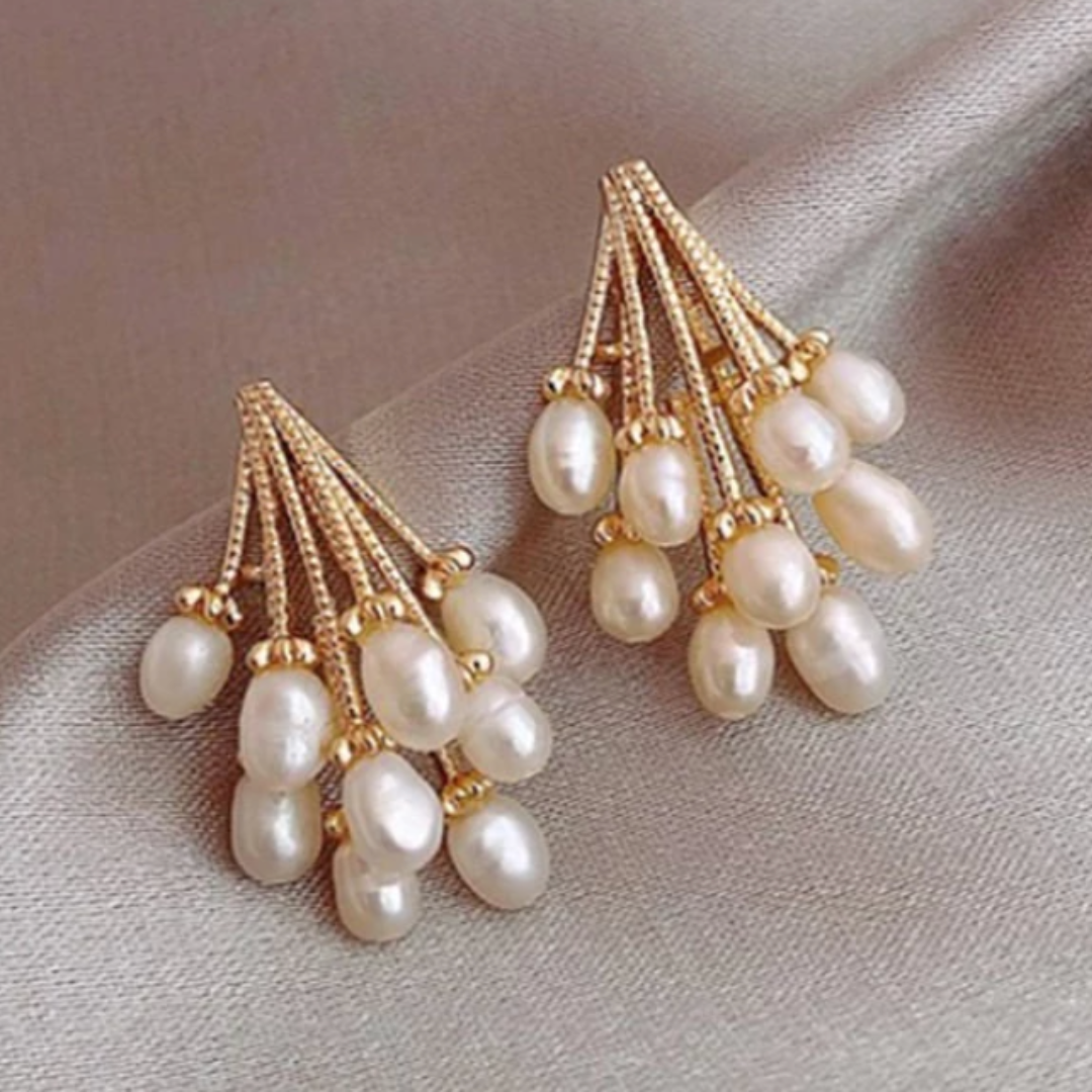 Handmade Natural Multi-Pearl Earrings