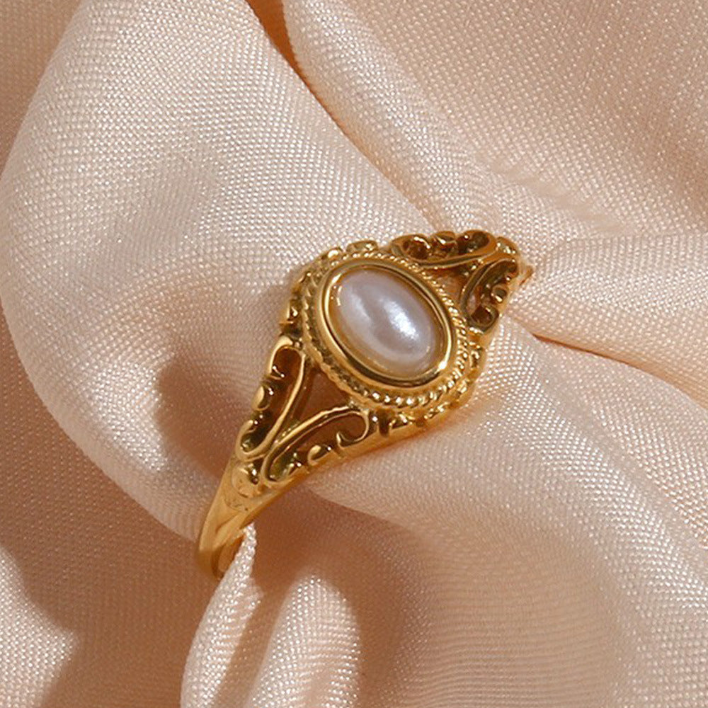 Vintage Princess Ring with Pearl