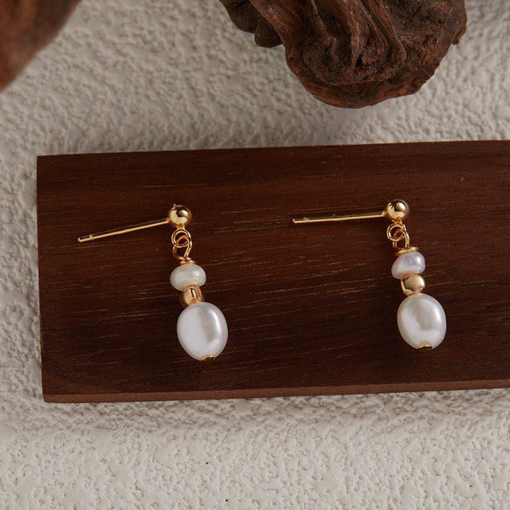 Vintage Earrings with Pearls