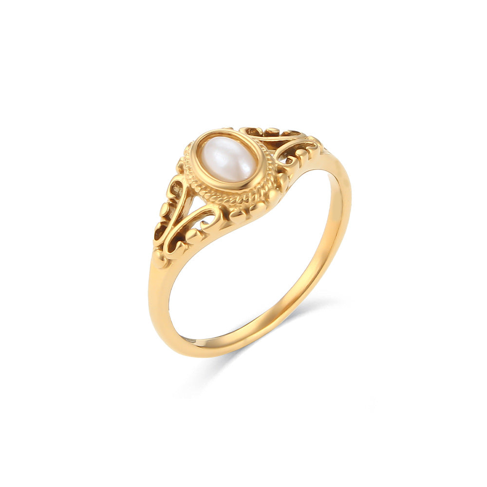 Vintage Princess Ring with Pearl