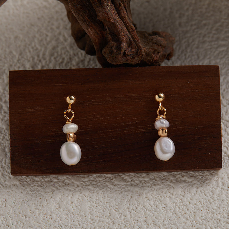 Vintage Earrings with Pearls