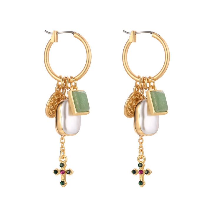 Pearl and Gemstone Earrings