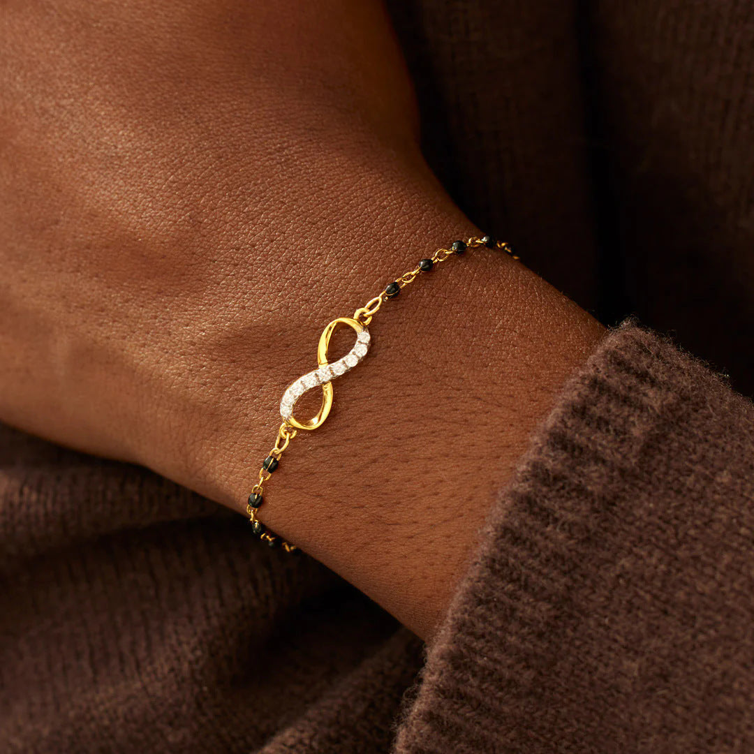 Infinity Diamond Gold-Plated Bracelet