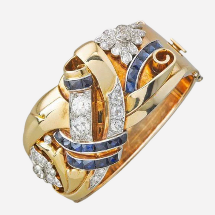 Vintage Blue Zirconia Ring