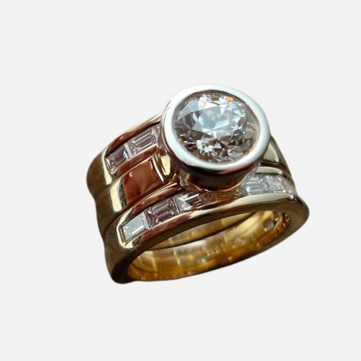 Vintage Layered Glass Ring