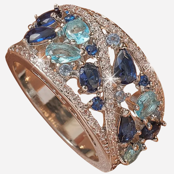 Vintage Blue Zirconia Ring