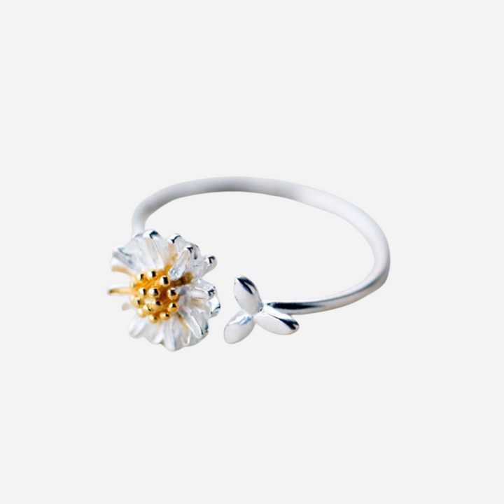 Adjustable Hand-Painted Daisy Ring