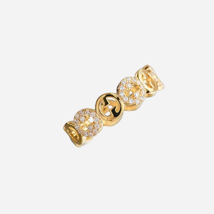 Crystal Radiance Flower Ring