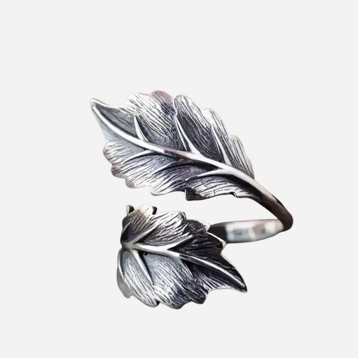 Adjustable Retro Leaf Ring