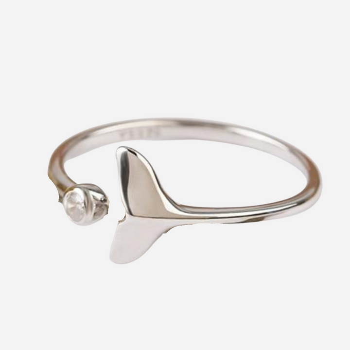 Adjustable Ring with Dolphin Tail