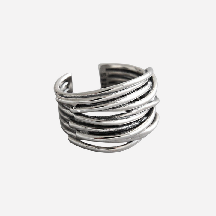 Adjustable Modernist Wide Ring
