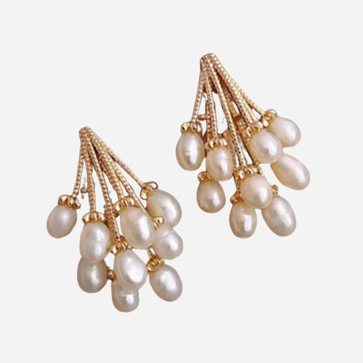 Handmade Natural Multi-Pearl Earrings