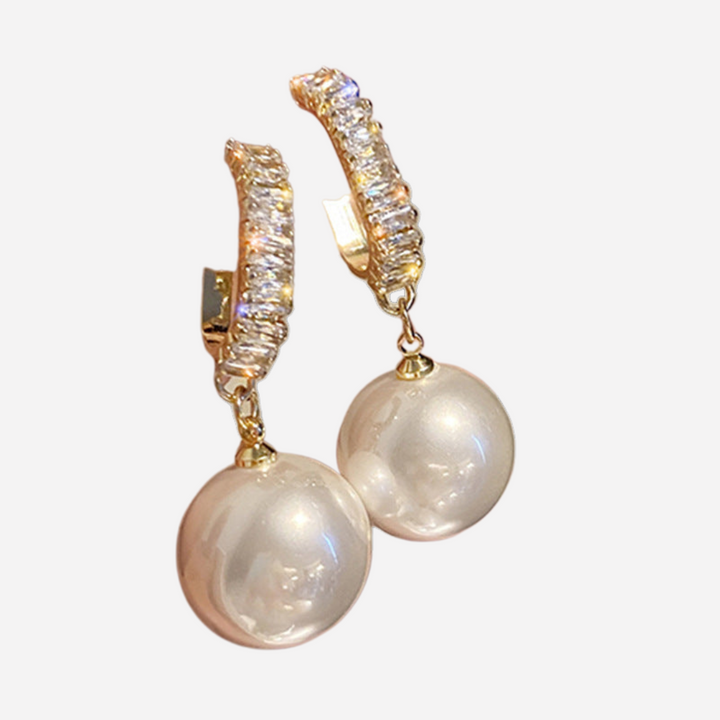 Handmade Natural Pearl Dangle Earrings