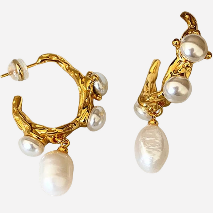 Baroque Pearl Hanging Earrings