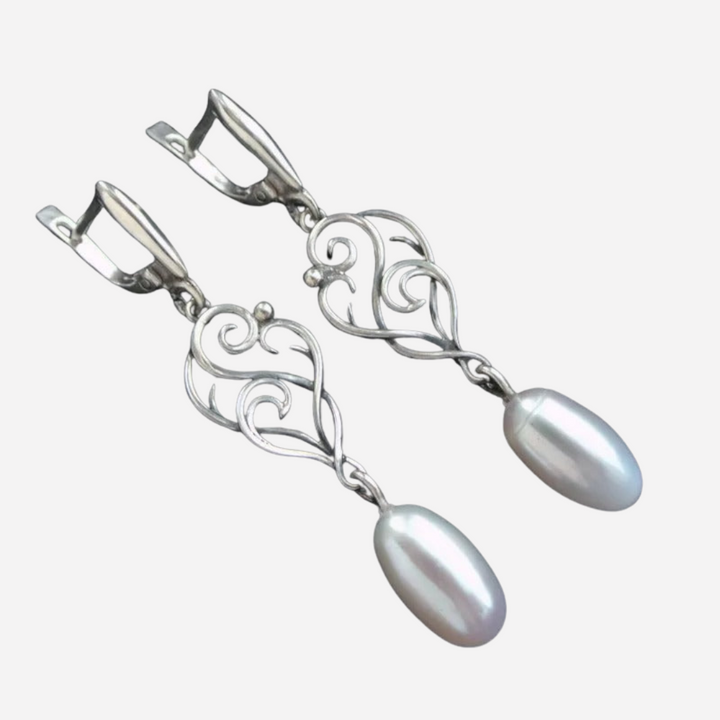 Elegant Hanging Pearl Earrings