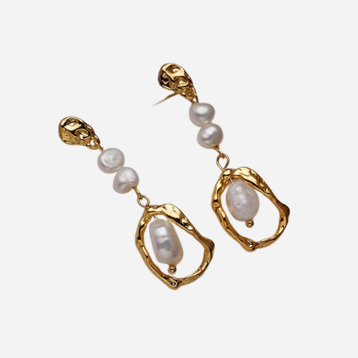 Baroque Pearl Hanging Earrings