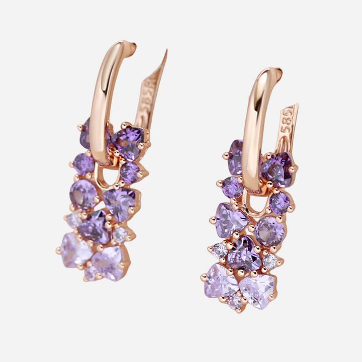 Handmade Earrings with Amethysts