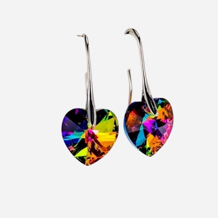 Coloured Heart Earrings