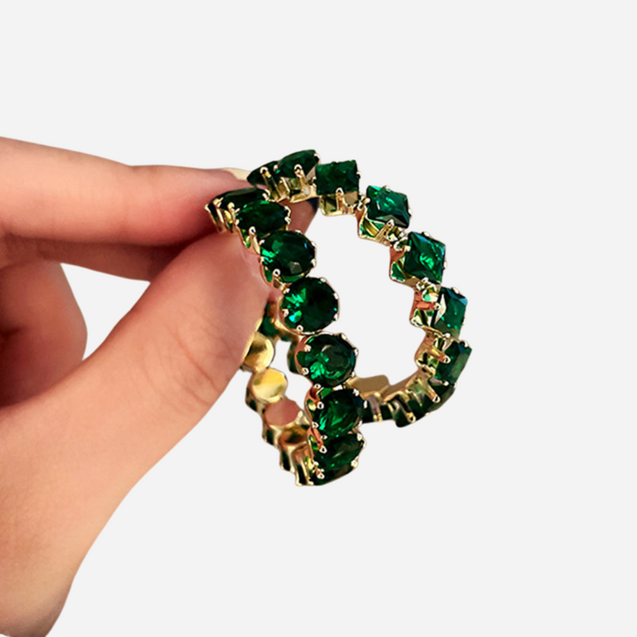 Emerald Hoops