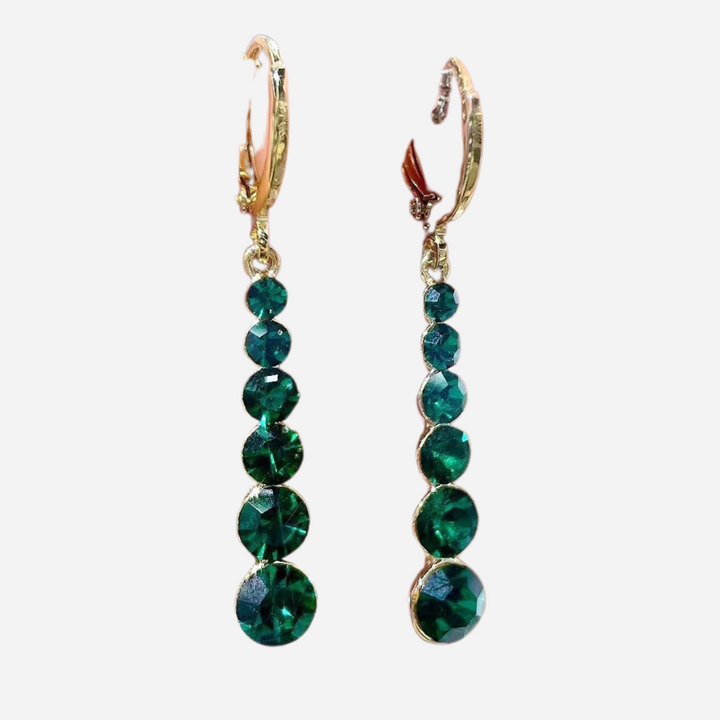Long Emerald Earrings