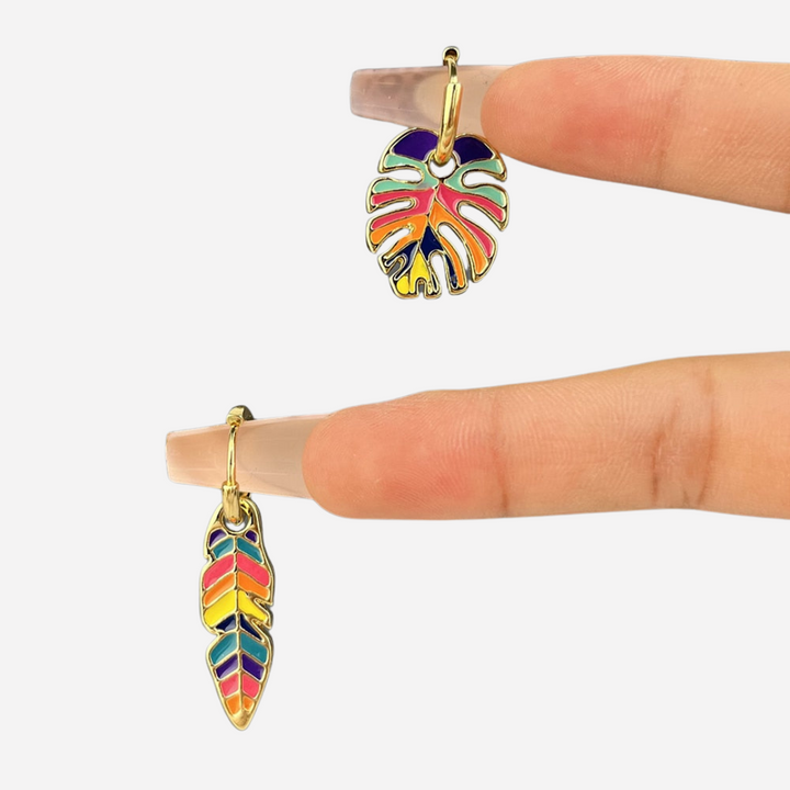 Bohemian Tropical Feather Earrings