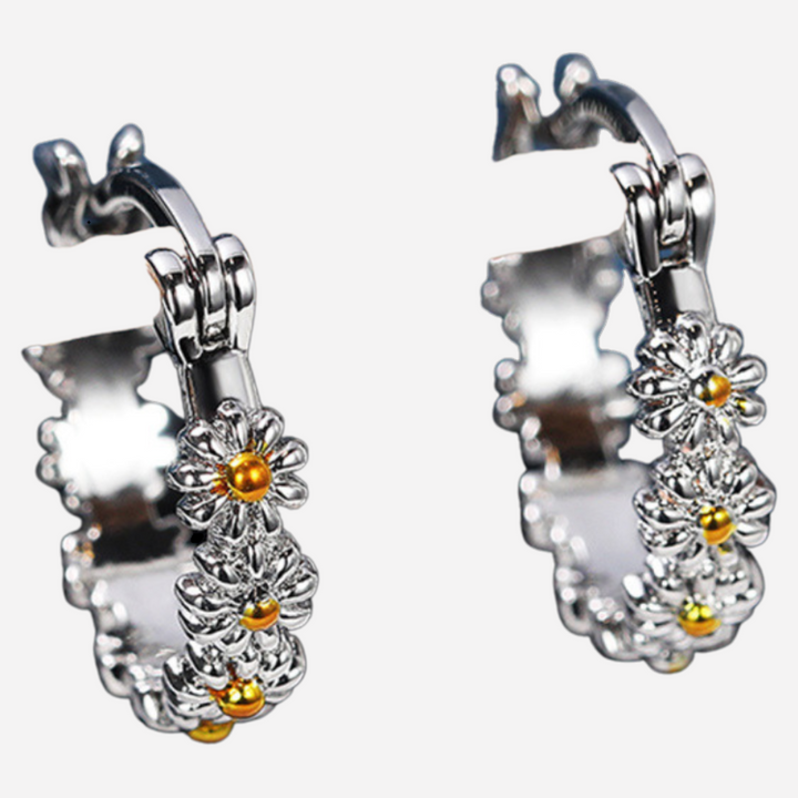 Daisy Hoop Earrings
