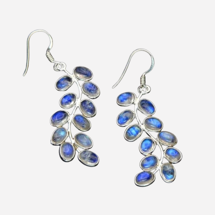 Earrings with Blue Agate