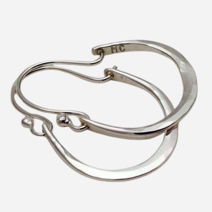 Vintage Stainless Steel  Hoop Earrings