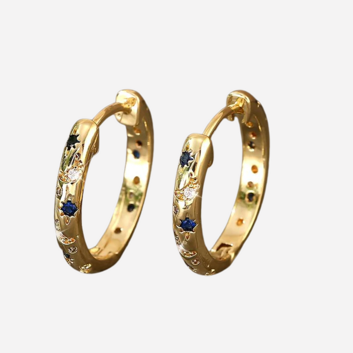 Vintage Blue Zirconia Earrings