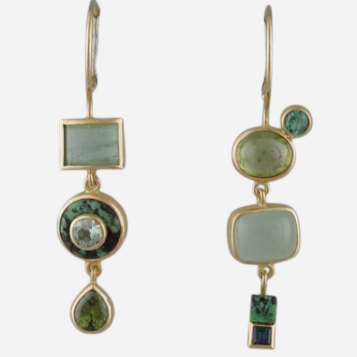 Vintage Green Dangling Earrings