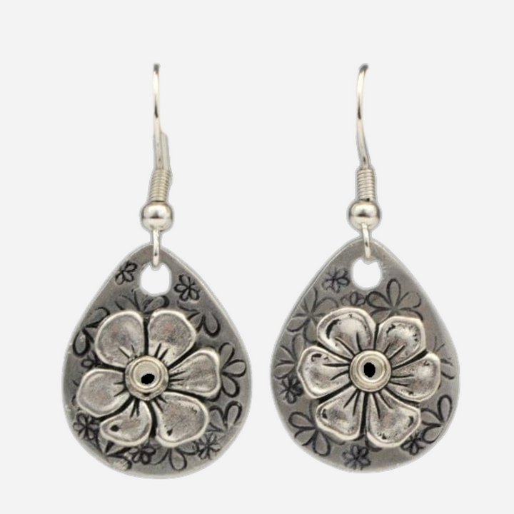 Vintage Flower Drop Earrings