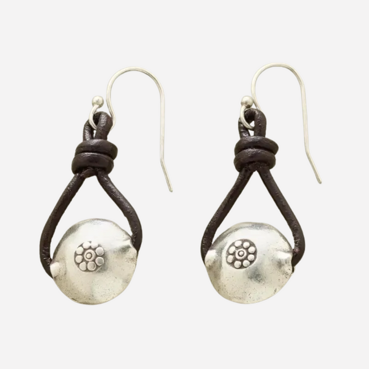 Vintage Leather Earrings