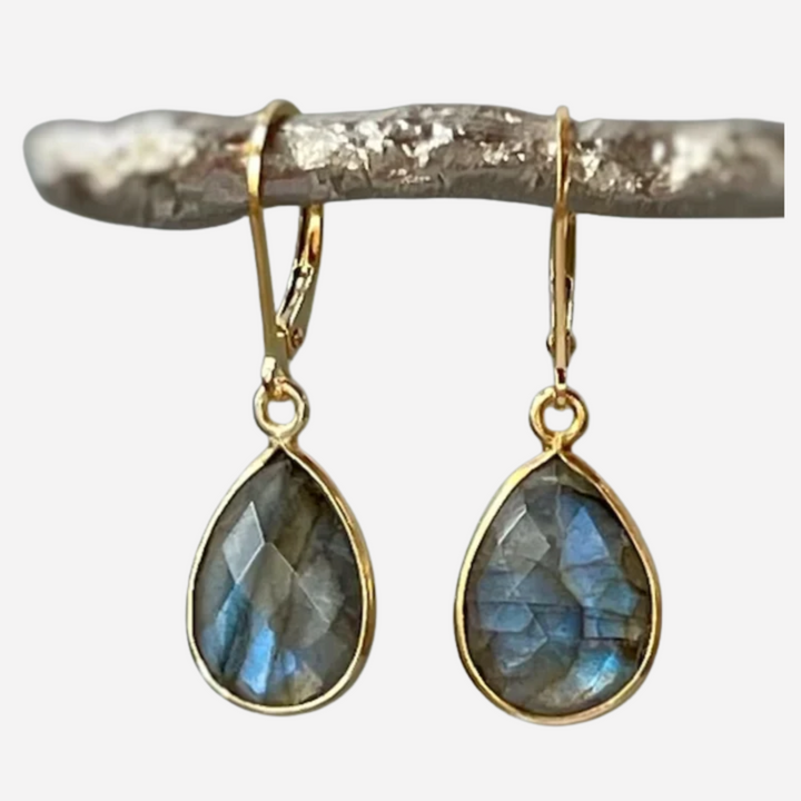 Vintage Blue Crystal Earrings