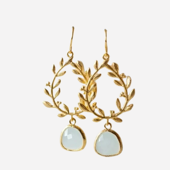 Vintage White Opal Earrings