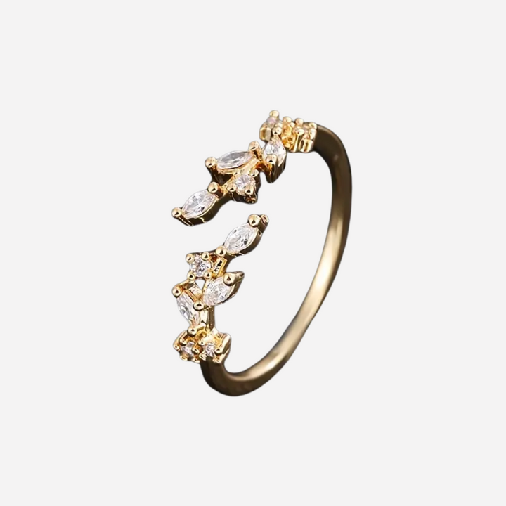 Open Zirconia Golden Ring